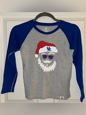 Wes and Willy Gonzaga UK University of Kentucky Santa Long Sleeve T-Shirt Sz 5